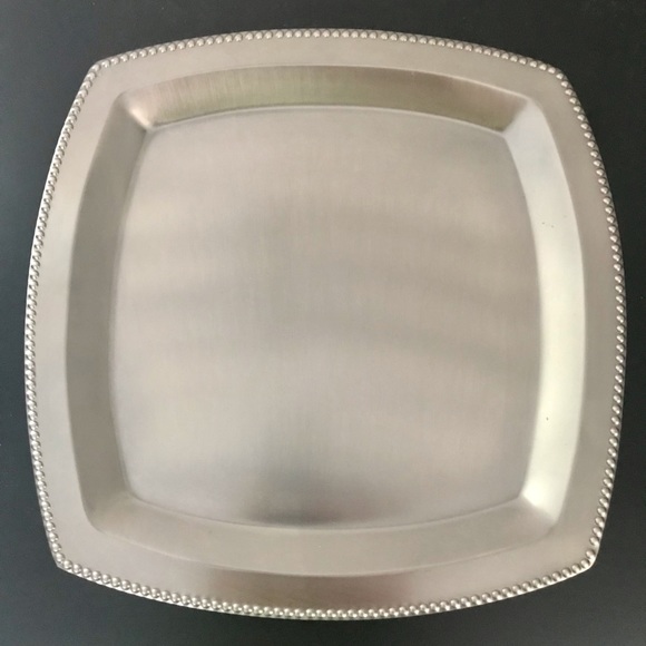 Pewter toned Party-lite pillar tray